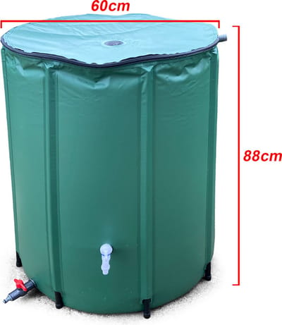 Regenton Regenwater Watertank Opvangbak Opvangen Waterbak 250 Liter Opvouwbaar Kraan