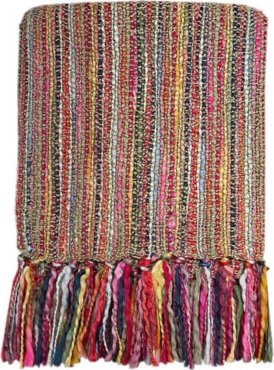 Beige fun throw