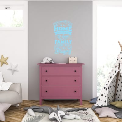 Muursticker - Having Both is A Blessing - 58 x 103 - Licht Blauw