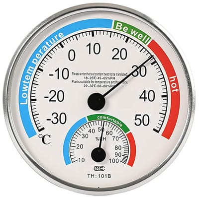 Analoge Binnen Buiten Thermometer en Hygrometer Weerstation