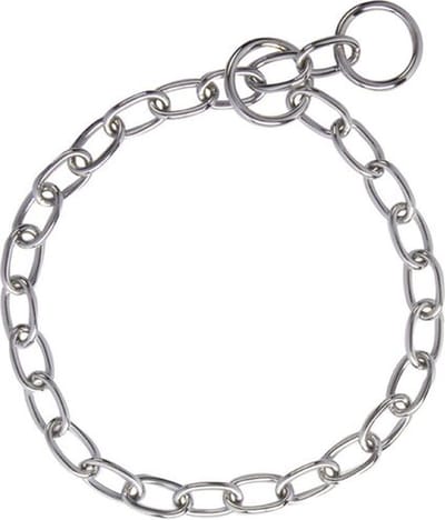 Correctieketting korte ovale schakel - Verchroomd - 3,2mm x 45cm