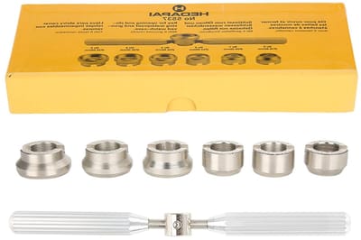 Robuuste Horloge Opener met 6 Doppen, Horlogekast Verwijderaar en Reparatiewerkzeug Set met Opbergtas, Ideaal voor Horlogeherstel en Onderhoud