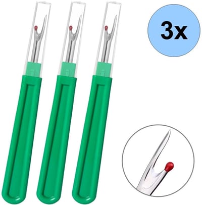 Fako Bijoux - 3x Tornmes XL Groen - Tornmesje - Extra Scherp - Groot Model - 14cm - Groen - 3 Stuks