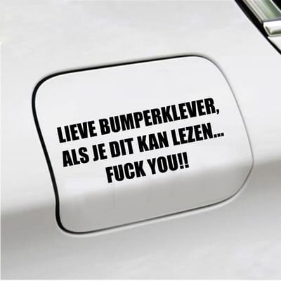 Bumpersticker - Lieve Bumperklever - 6 X 14,8 - Zwart