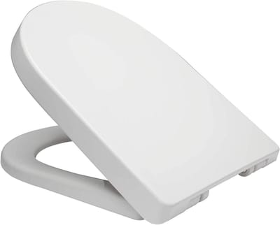 Toiletbril D-vorm - WC-bril Kunststof - Badkamer Vernieuwen - Softclose Mechanisme - 36x46 cm - Wit