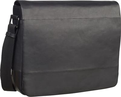 LEONHARD HEYDEN Leren schoudertas laptoptas met laptopvak Hamburg Umhängetasche 7077 Schwarz zwart