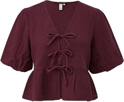 Vrouwen blouse van chiffon QS Regular Fit