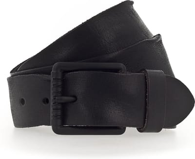 Mustang lederen riem zwart met zwarte gesp maat 95