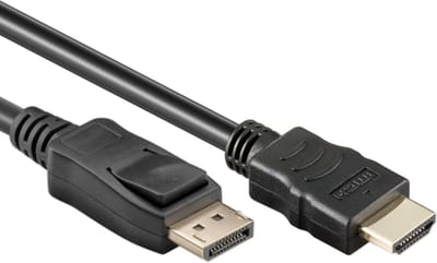 DisplayPort naar HDMI kabel - DP 2.0 / HDMI 2.1 (8K 60Hz + HDR) / zwart - 1 meter