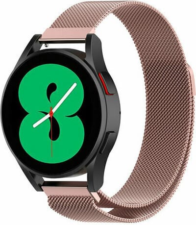 By Qubix - 20mm - Milanese bandje - Rosé goud - Geschikt voor Huawei watch GT 2 (42mm) - Huawei watch GT 3 (42mm) - Huawei watch GT 3 Pro (43mm)