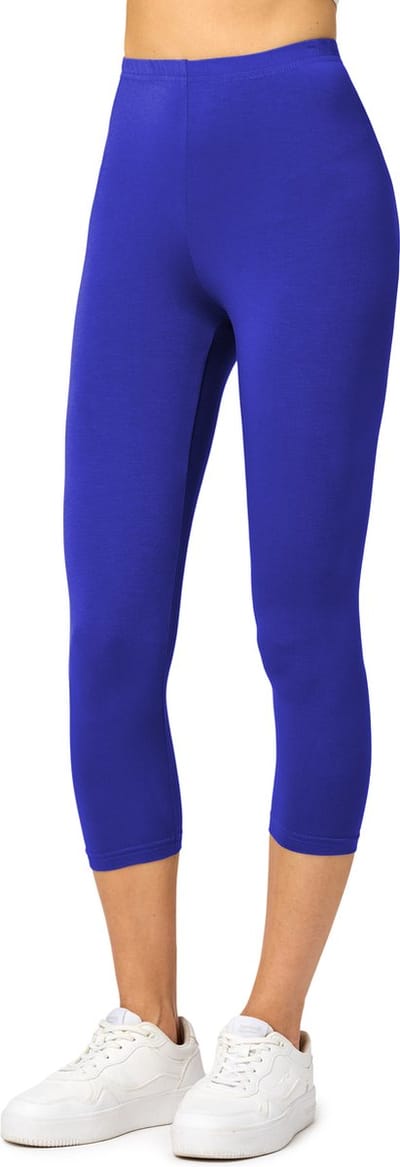Merry Style MS-MS10-144-LE Dames Capri Leggings - Sport - Vrijetijdsbroek - 3/4 Lengte - Viscose - Sporbroek - Yogabroek - Kobalt - XS