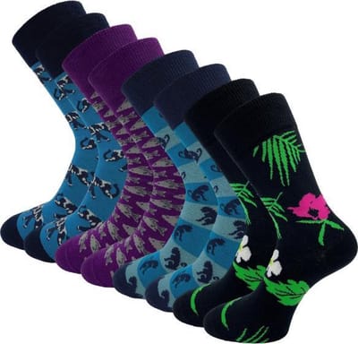 8 paar SQOTTON® - Naadloze sokken - Tropical - Maat 41-46