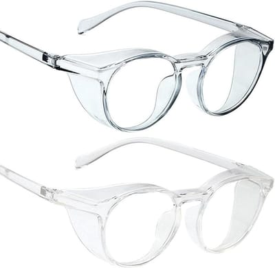 Veiligheidsbril 2-pack anti-condens anti-blauw licht anti-wind en zandbril transparant beschermende bril - mannen vrouwen .
