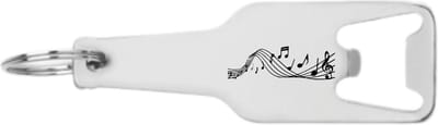 Akyol - muzieknoot flesopener - Muzieknoot - cadeau muziekliefhebber - leuk cadeau voor je vriend om te geven - verjaardag muzikant - 105 x 25mm