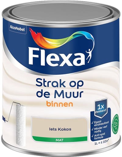 Flexa - Strak Op De Muur Binnen Mat - Iets Kokos - Mengverf - 1 L