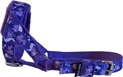 Hoofdhalster hond - Anti trek - Camouflage paars - Maat M - Gevoerd - Antitrek hoofdhalster hond - Halster hond - Anti trek hond - Training band