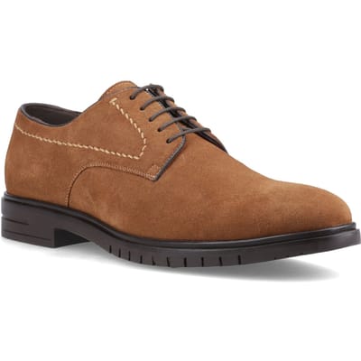 Hush Puppies Sterling Suède Leren Heren Tan Standaard Veterschoenen