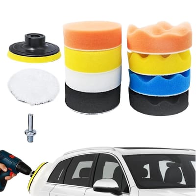 Polijstpads Set - Autopoets Schijven - Auto Glans Herstellen - Zelfklevend Ontwerp - 3 Inch Diameter - Diverse Kleuren