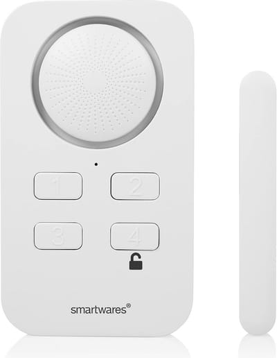 Deur Raam Alarm - Beveiligingssysteem - Extra Beveiliging - Met Pincode - 100 Decibel - Wit