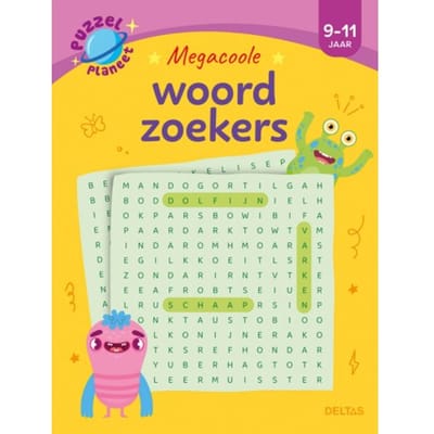 Deltas Puzzelplaneet - Megacoole woordzoekers (9-11 j.) Kleurboeken