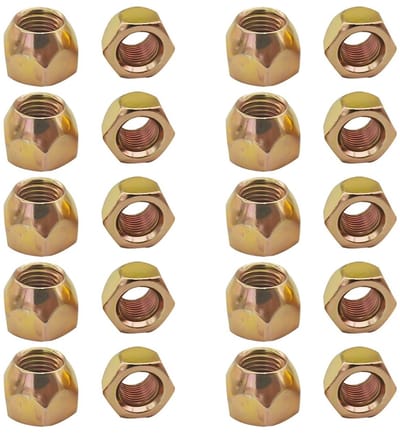 Dailygoods- Wielmoeren 20 Stuks - Roestbestendig - Koolstofstaal - Conische Tailleband 60° - Universeel - Perfecte Pasvorm - Moeren