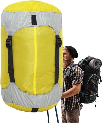 Compressiezakken voor reizen - Pakzakken - Bagage organiseren - Waterafstotend nylon - Large - Geel