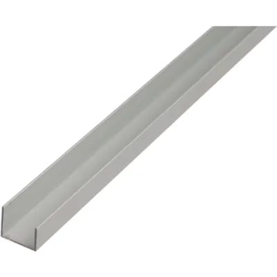 Alberts U-profiel - Aluminium Zilver - 22x20x1,5mm 1m