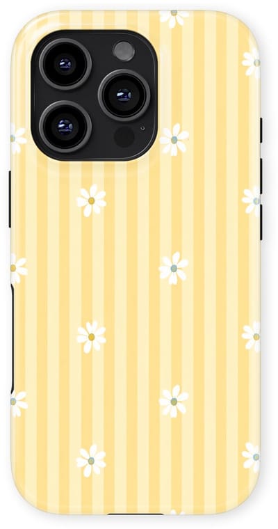 DripCase Hoesje geschikt voor iPhone 16 Pro | Happy Stripes Motief | Magnetisch Opladen | 2-in-1 Ontwerp | Vrolijke Backcover geschikt voor iPhone 16 Pro Lemon Sorbet