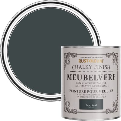 Rust-Oleum Zwart Chalky Finish Meubelverf - Zwart Zand 750ml