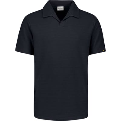 No Excess Polo V Solid Jacquard Night Größe: XXL | Poloshirts Outlet | Herren | Schwarz