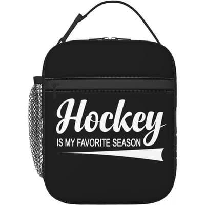 Ik ben Dol op IJshockey Geïsoleerde Lunchtas voor Vrouwen Kinderen Lekkend Bewaarbakjes Thermische Lunchbox Tote One Size
