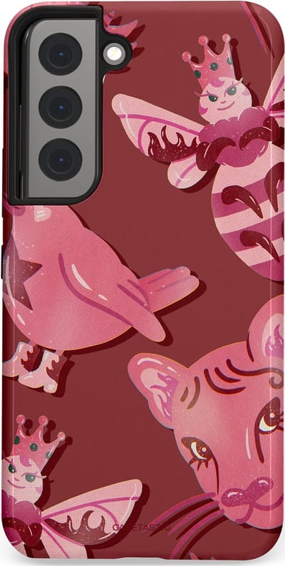 Casetastic Hoesje Geschikt voor Samsung S22 - Stijlvolle Beschermende Duo-layer Case - Luxe dieren