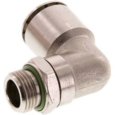 16mm x G3/8'' 90 graden L-verbinding Messing Insteekfitting Buitendraad Draaibaar FKM