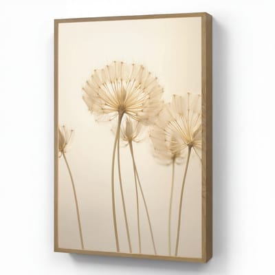 Wandlamp 60x90 cm - Oplaadbaar - Zonlicht - Paardenbloem - Botanisch - Bloemen - Wandlampen binnen woonkamer - Slaapkamer lamp - Decoratieve nachtlamp - Vloerlamp draadloos