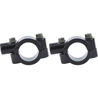 2PCS 25mm Support de Montage de Rétroviseur de Guidon de Moto Adaptateur Universel pour Moto VTT Scooter Projet M10 noir