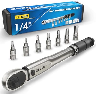 Momentsleutel Set voor Fiets en Motor – 5-25 NM, Gehard Staal, Inclusief H10-H3 en T25 Bits, Splintervrij en Duurzaam