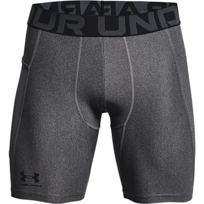 Under Armour UA HG Armour Shorts-GRY Heren Sportbroek - Carbon Heather - Zwart