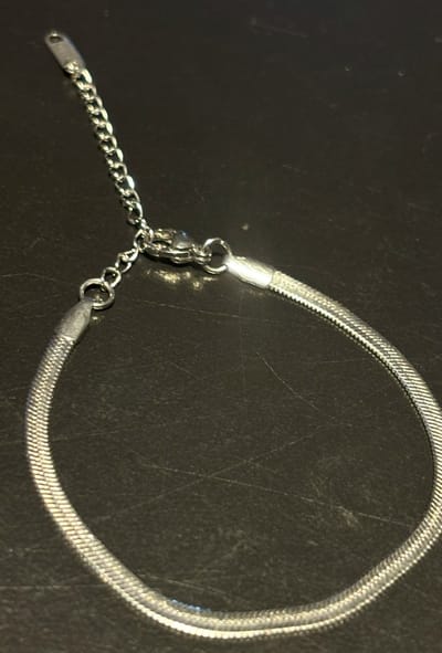 Zilverkleurige No-Fade Waterproof Slangenketting Armband / Enkelband - 316L RVS
