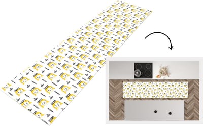 Keukenloper - Loper keuken - Meisjes - Prinses - Kroon - Patronen - 200x50 cm - Keukenloper vinyl