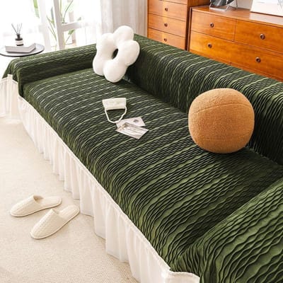 Naakt Driedimensionaal Nederlands Velours Licht Luxe Sofa Handdoek Eendelig Luie Sofa Hoes Crème Stijl Eenvoudige Sofa Hoes Deken 180*130cm