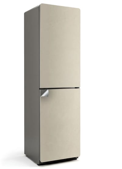 Wallfluent Koelkaststickers - Beige Koelkast Folie - 60 cm x 205 cm - Beige Koelkaststickers - Waterdichte Koelkast Sticker - Koelkast Design - Koelkast Decoratie Stickers - Koelkast Cover