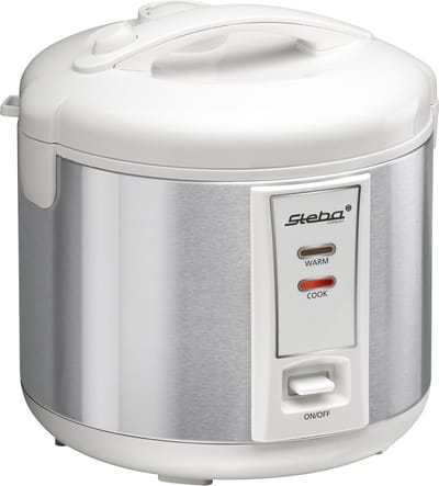 Steba RK2 rijstkoker - 3,5 liter inhoud - Stoominzet voor groenten vis - eenvoudige "éénknop" bediening - warmhoudfunctie - BPA vrij - RVS