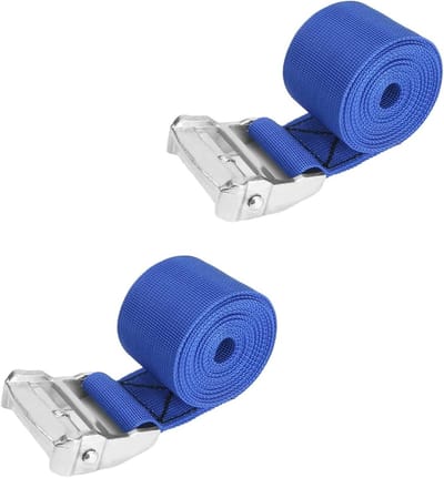 Spanbanden met Gesp - Sjorbanden Vastzetbanden - Vervoer Vastzetten - 500kg Draagkracht - 2x 2.5 Meter - Blauw