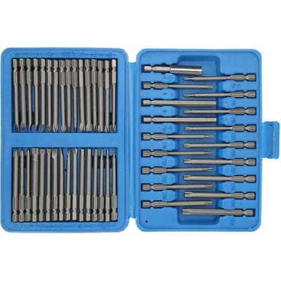 50 stuks Extra Lange Veiligheidsbitset Vierkant Plat Zeskant Spline Koppeling Torq Meerdere Maten Schroevendraaierbits