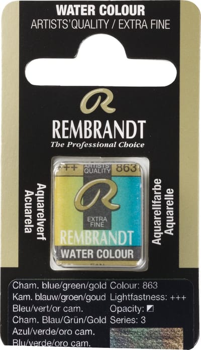 Aquarelverf - 863 Kameleon Blauw-Groen-Goud - Rembrandt - Napje