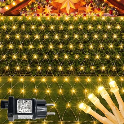 Buitenverlichting met 100 LED's - 1.5 x 1.5 m, Uitbreidbare Sfeerverlichting voor Tuin, Balkon en Kerstdecoratie met Timer en 9 Modi