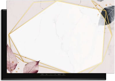 KitchenArt - Geometric Elegance - Inductie Beschermer - 81x52 cm - Kookplaat Beschermer - Luxe Afdekplaat Inductieplaat - Anti-slip & Oprolbaar - Beschermmat Inductiekookplaat