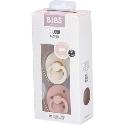 BIBS Colour Fopspeen - 0-6 mnd - 2-pack - Rond - Ivory/Blush