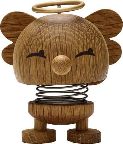 Hoptimist Angel Bimble Beeldje - S - Eikenhout - Engel Beeldje & Houten Kerstmis Decoratie voor Woonkamer of Kantoor - Leuk Kerst Cadeau Idee voor Mannen, Vrouwen en Kinderen