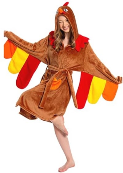 Dames Pluche Gewaden Badjassen met Capuchon - Fennec Fox Fleece Flanel Badjas